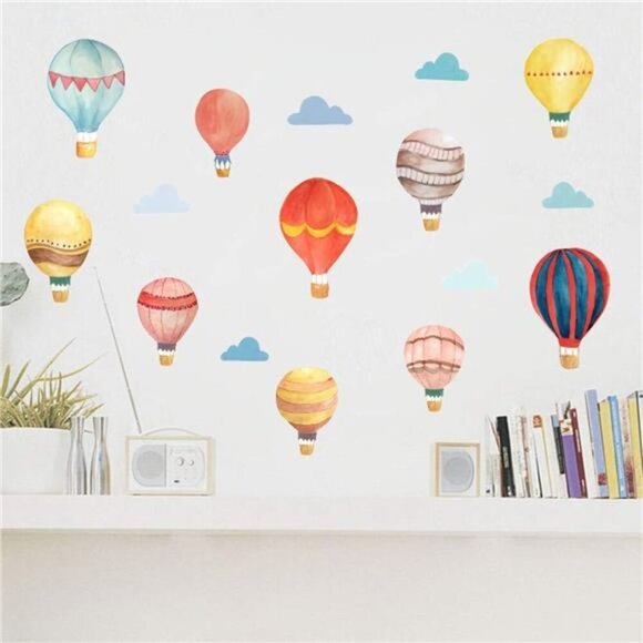 Balloon Wall Stickers,Peel&Stick Removable Cloud Balloons Wall Decals Decoration - Picture 4 of 6